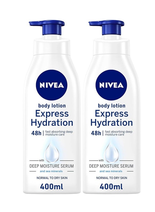 Pack of 2 Express Hydration Body Lotion Sea Minerals 400ml