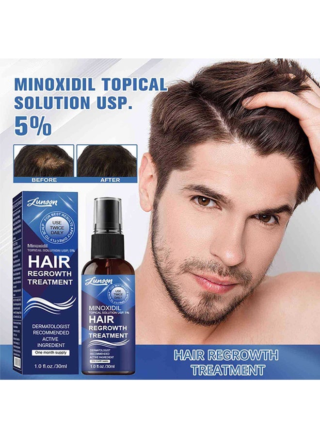 Minoxidil Hair Regrowth Treatment - Growth Spray For Men and Women , 5% Minoxidil Hair Serum For Stronger Thicker Longer Hair Help to Stop Thinning and Loss Hair 30ml