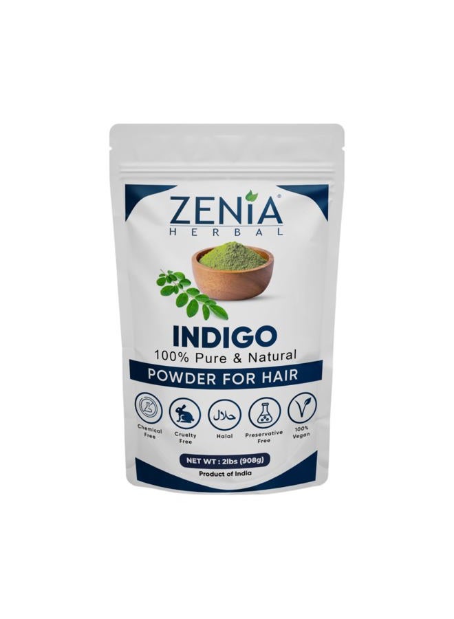 Indigo Powder (1kg) - 100% Natural Hair Dye, Permanent Color to Black, 100% Pure, No Preservatives, for Hair & Beard, Use with Henna - Value Pack