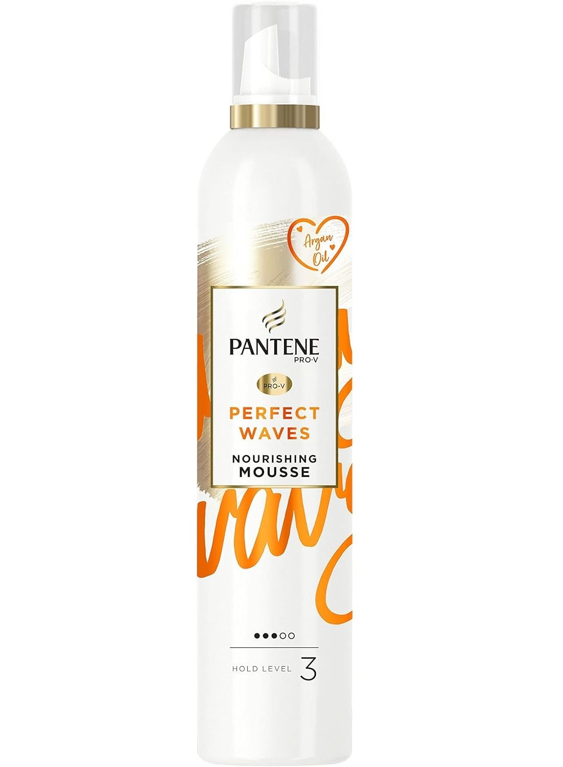 Pantene Hair Mousse for Curly Hair, Perfect Waves Heat Protection Spray with Argan Oil 200 ML
