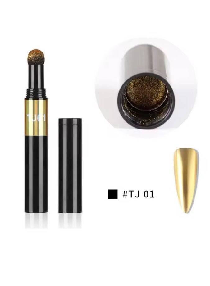 Nail Art Glitter Mirror Powder Air Cushion Magic Pen Effect Chrome Pigment For Decorations UV Gel Polish Dust Nail Decor