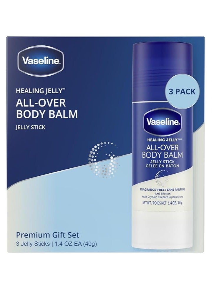 Vaseline Healing Jelly Body Balm Stick 1.4 Oz, 40 Grams  (Pack of 3)