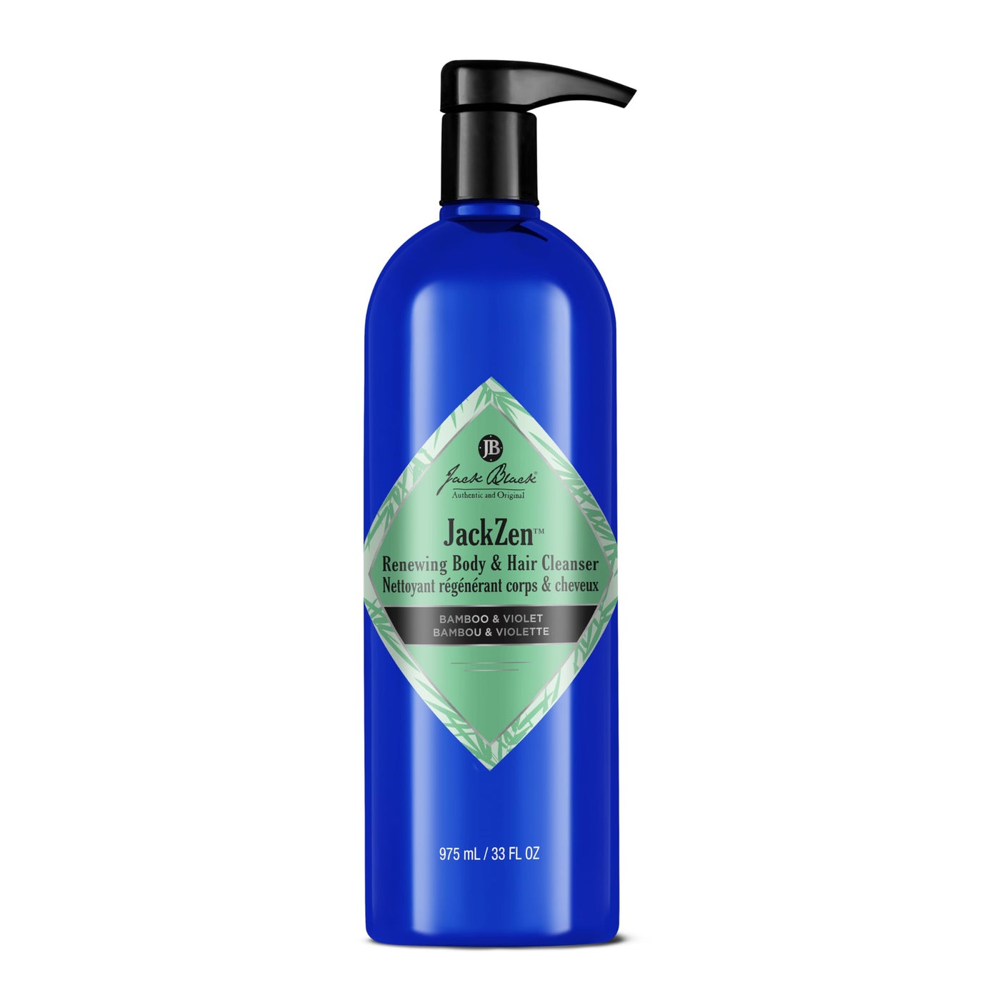 Jack Black JackZen Renewing Body & Hair Cleanser, 33 Fl Oz â€“ Bamboo & Violet â€“ Mens Body Wash, Mens Shampoo, Skin Care, Hair Care, Dual-Purpose Body Wash Men, Sulfateâ€“Free