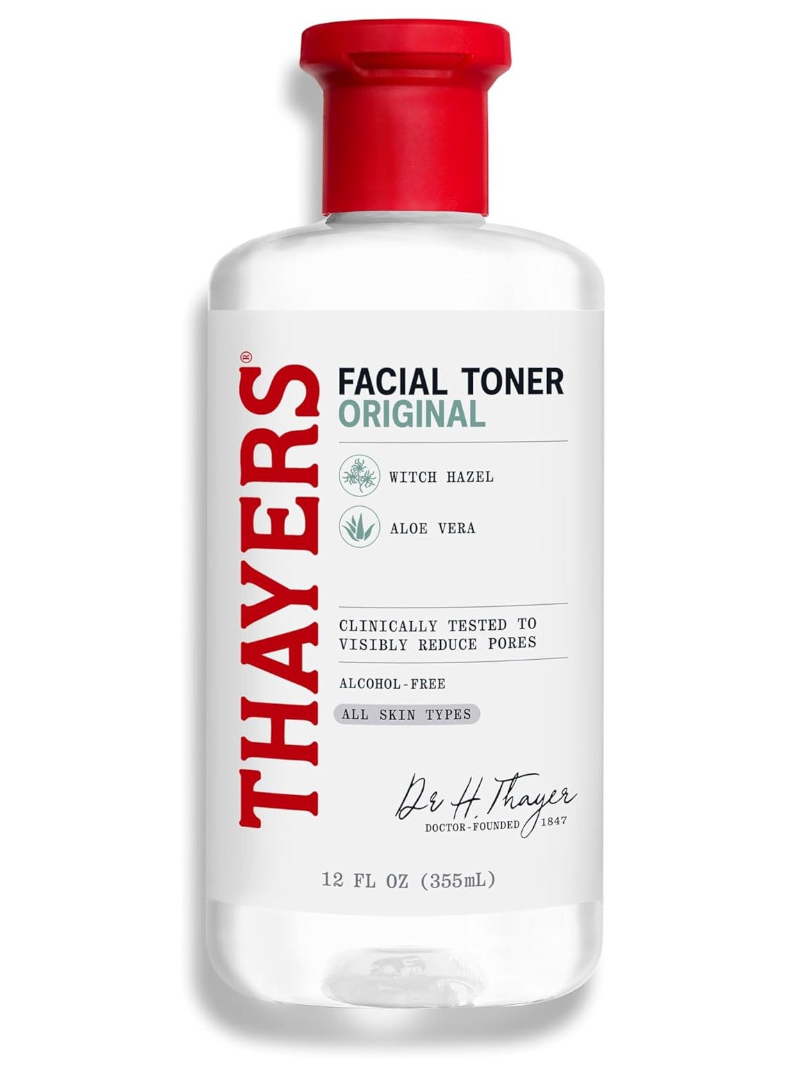 Alcohol Free Original Witch Hazel Facial Toner With Aloe Vera Formula 12 Oz