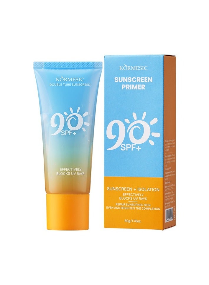 Dual-Tube Sunscreen & Primer 50g