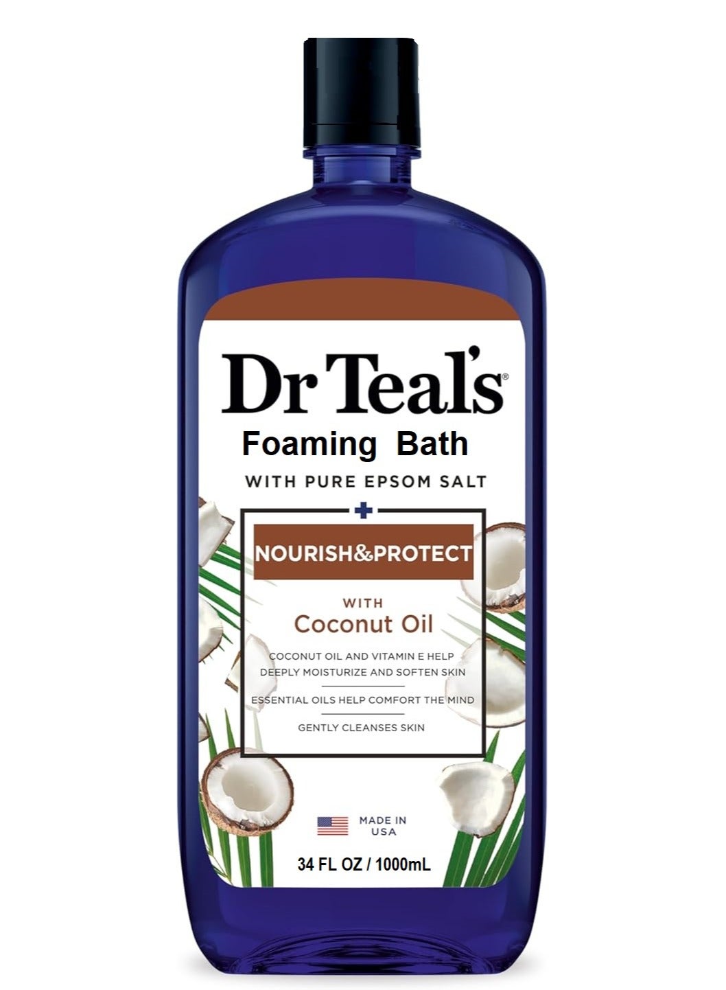 Epsom Salt Foaming Bath With Coconut Oil 1000 ML