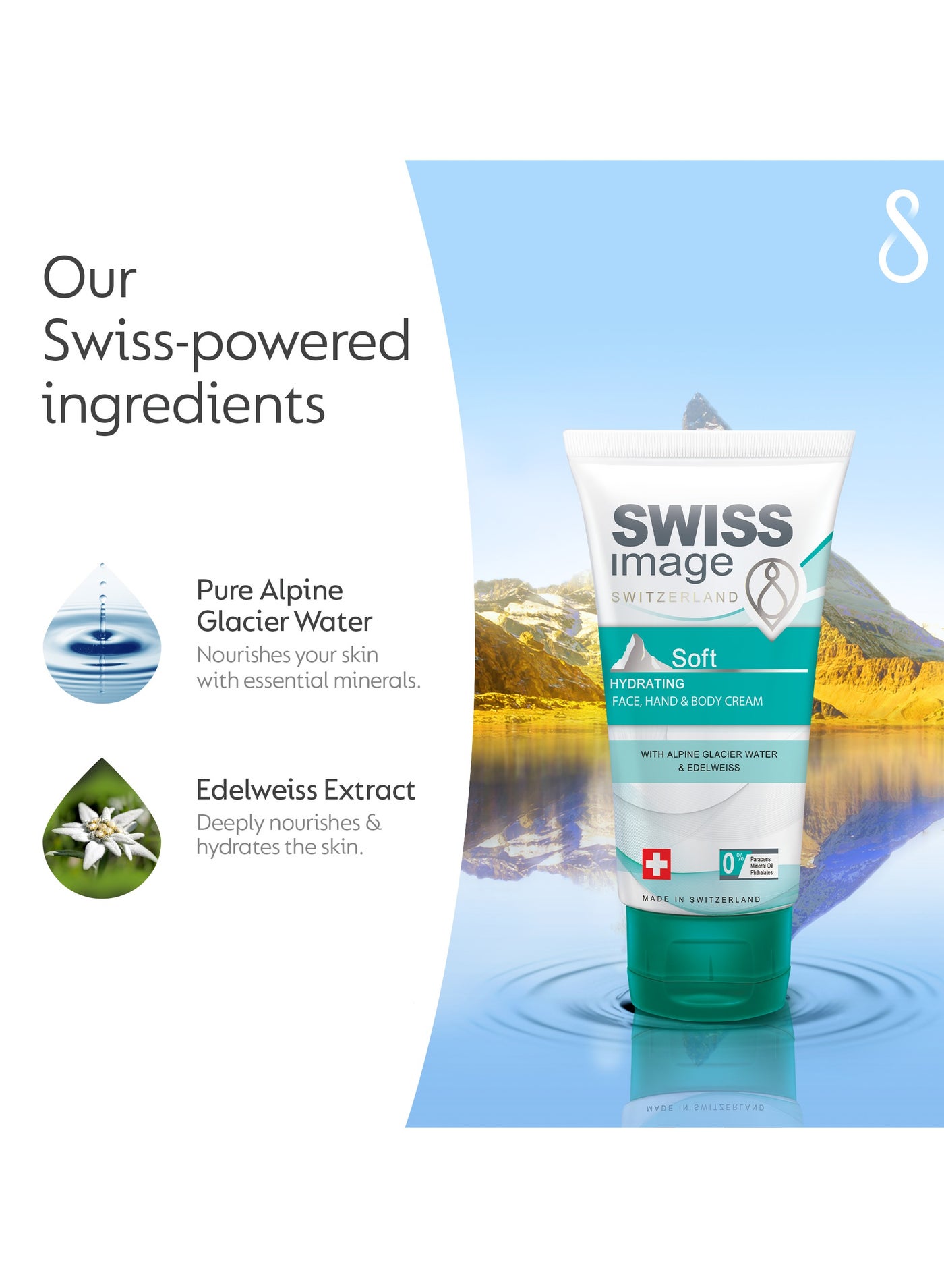 Soft Hydrating Hand & Body Cream 75 ml Instant Hydration & Non Greasy enriched with Alpine Glacier Water & Edelweiss for Daily Use - image 4