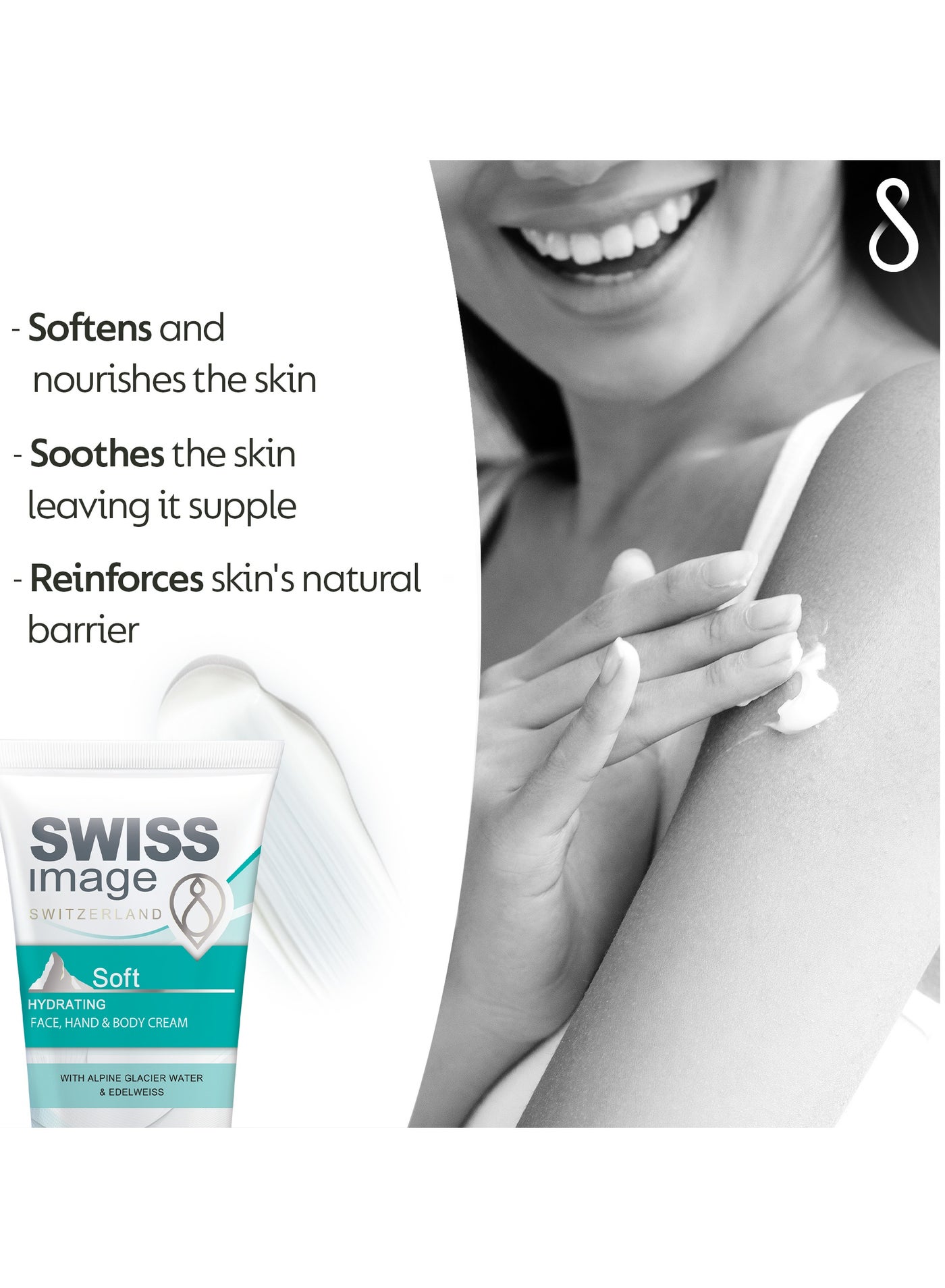 Soft Hydrating Hand & Body Cream 75 ml Instant Hydration & Non Greasy enriched with Alpine Glacier Water & Edelweiss for Daily Use - image 5