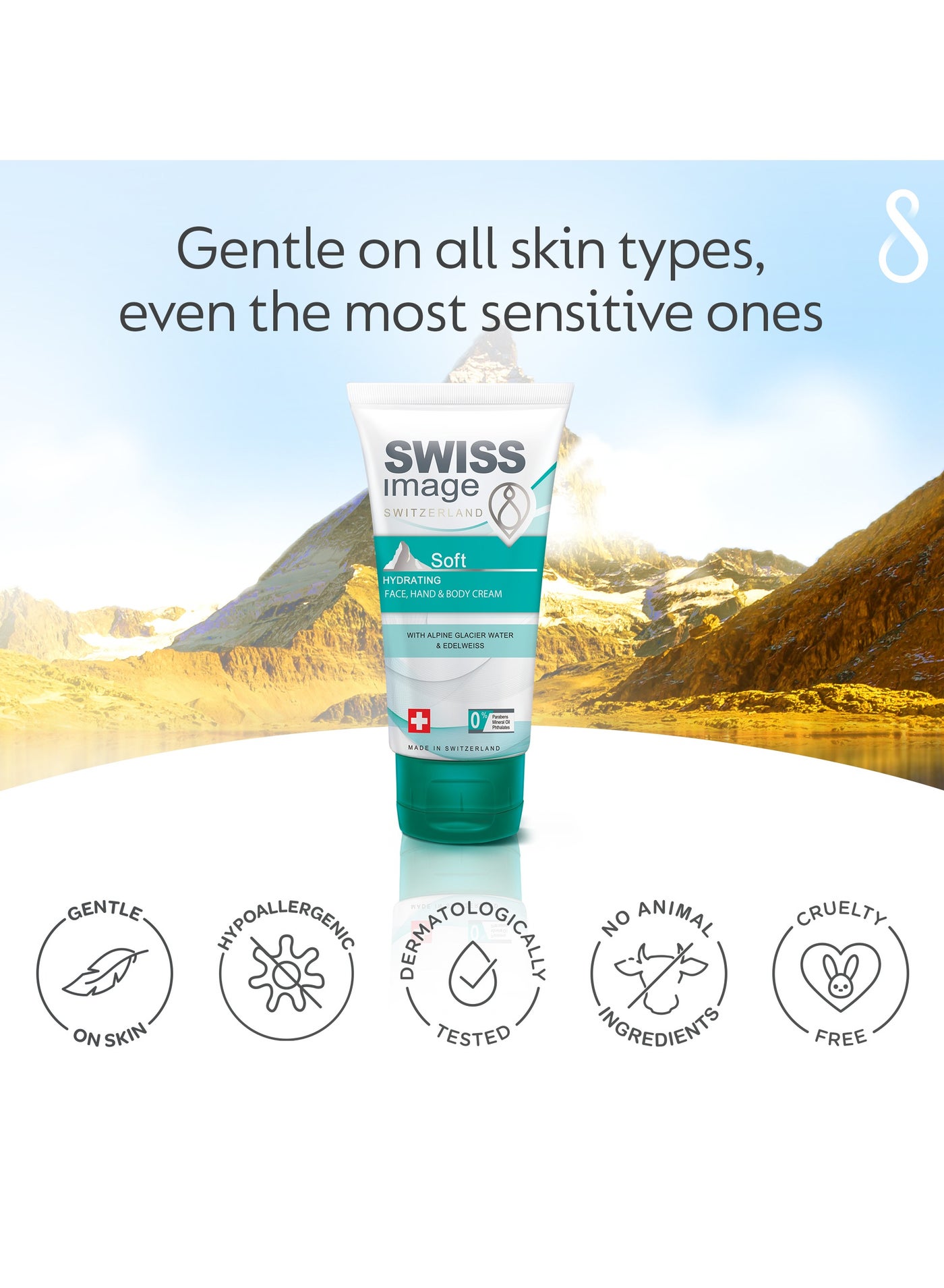 Soft Hydrating Hand & Body Cream 75 ml Instant Hydration & Non Greasy enriched with Alpine Glacier Water & Edelweiss for Daily Use - image 7