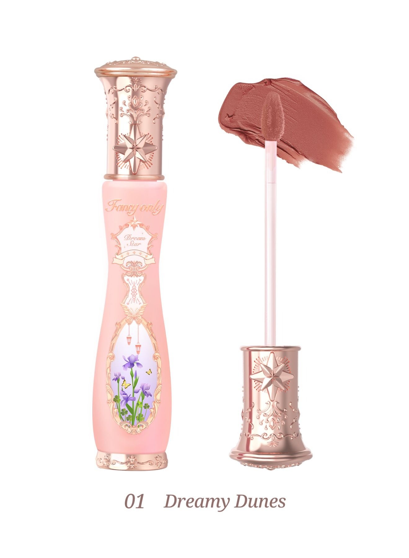 Dream Star Lip Cream Moisturizing Velvet Smooth Matte Finish Lip Gloss- 01 Dreamy Dune