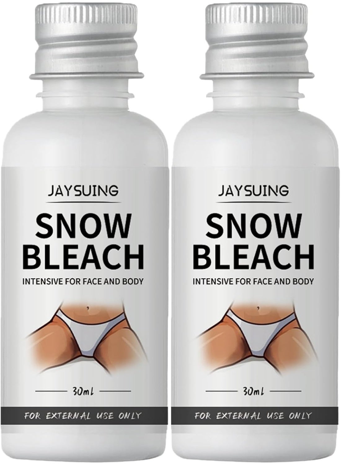 Snow Bleach Cream for Underarm Whitening, Dark Skin Bleaching Cream for Dark Spots, Face and Body Skin Lightening Bleaching Cream for Intimate Areas Brightening 2PCS