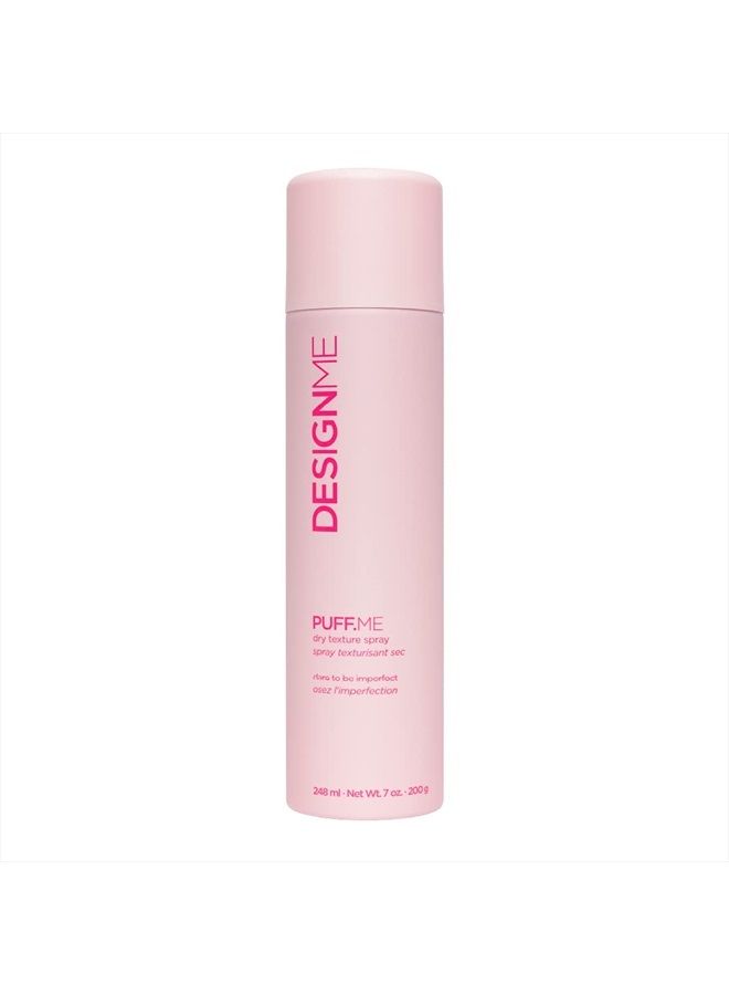 DESIGNME PUFF.ME Dry Texture Spray for Hair | Light Hold Hairspray for Straight or Wavy Hair | Color Safe Fine Hair Texture Spray | Paraben and Sulfate Free Volumizing Spray Hair Texturizer, (7 Oz)