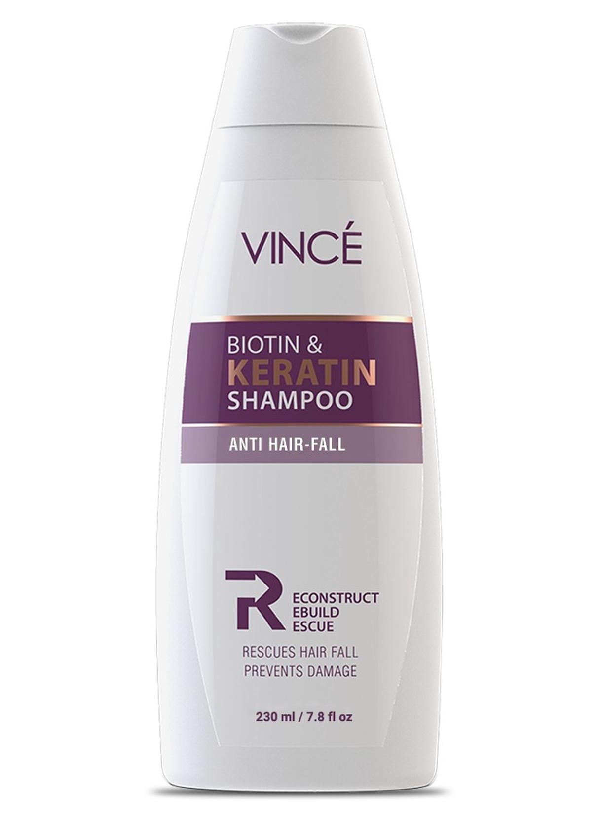 Biotin & Keratin Shampoo – Reduces Hair Fall, Strengthens Hair & Adds Volume – Promotes Softer, Shinier Hair – Gently Cleanses Scalp & Supports Healthy Growth – Paraben-Free, 230ml
