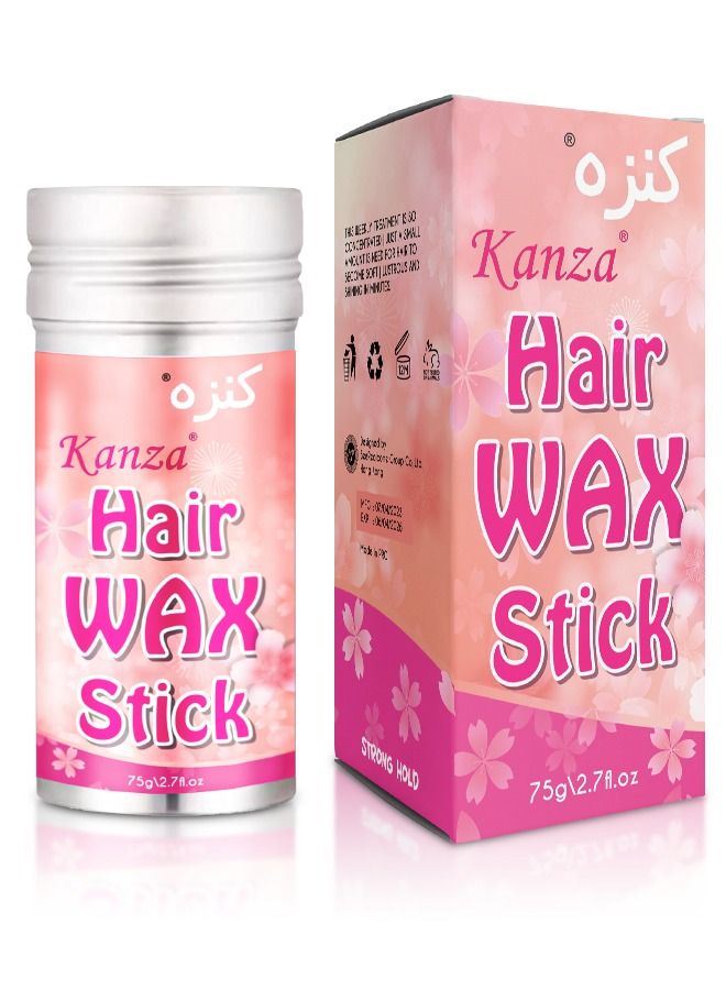 Hair Wax Stick 75g for Better Hair Texture & Luster Hair Styling Wax Small Broken Hair Finishing Cream Edge Control Slick Stick Hair Pomade Stick for Men and Women