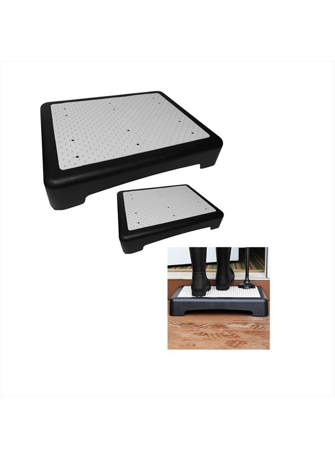 Mobility Step Stool -Set of 2 Heavy Duty Bedside Step Stool- Non-Slip Outdoor Indoor Portable Step Platform to Assist Seniors for Stairs, Bed, Cars, Chair, Bathtub - Up to 425lbs Capacity