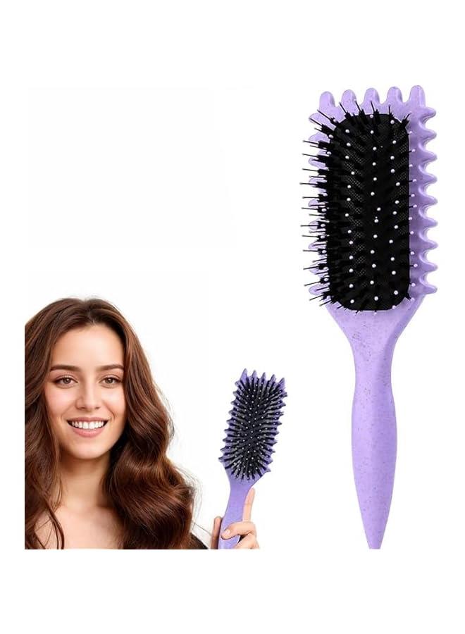 Newest Curl Brush, Curl Defining Brush, Hair Brush Styling Brush For Detangling,Curl Define Styling Brush, Shaping & Defining Curls For Women (Purple)