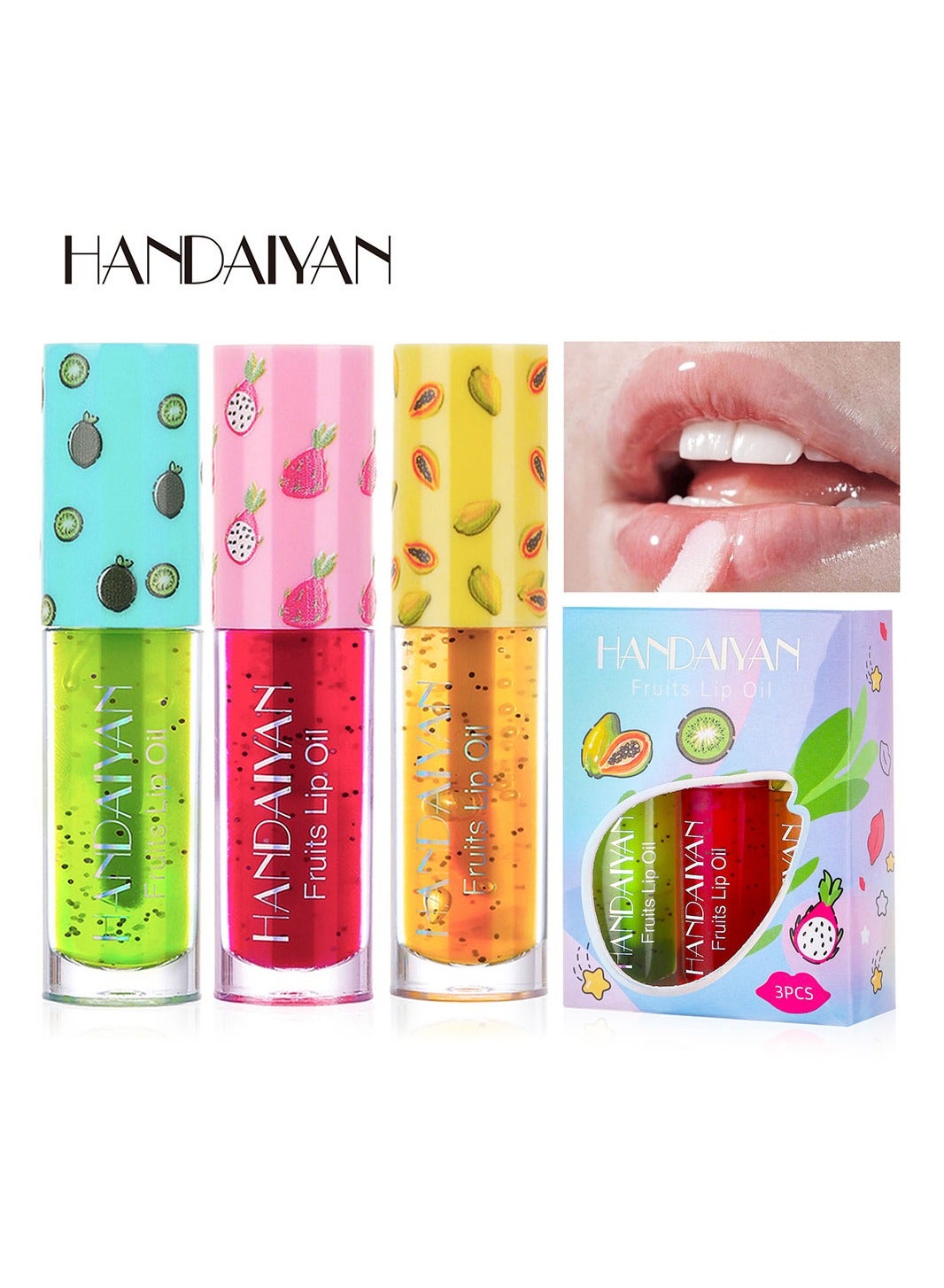 3 Piece Fruit Lip Oil