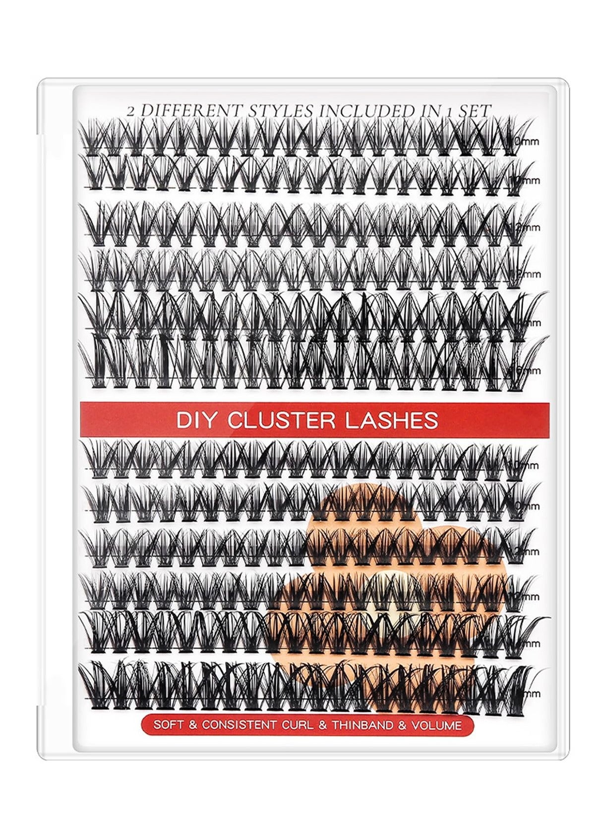 Eyelash Extension, Individual Lashes Kit, Cluster Lashes, Natural Cluster Lashes, C Curl Faux Mink Eyelash Extensions