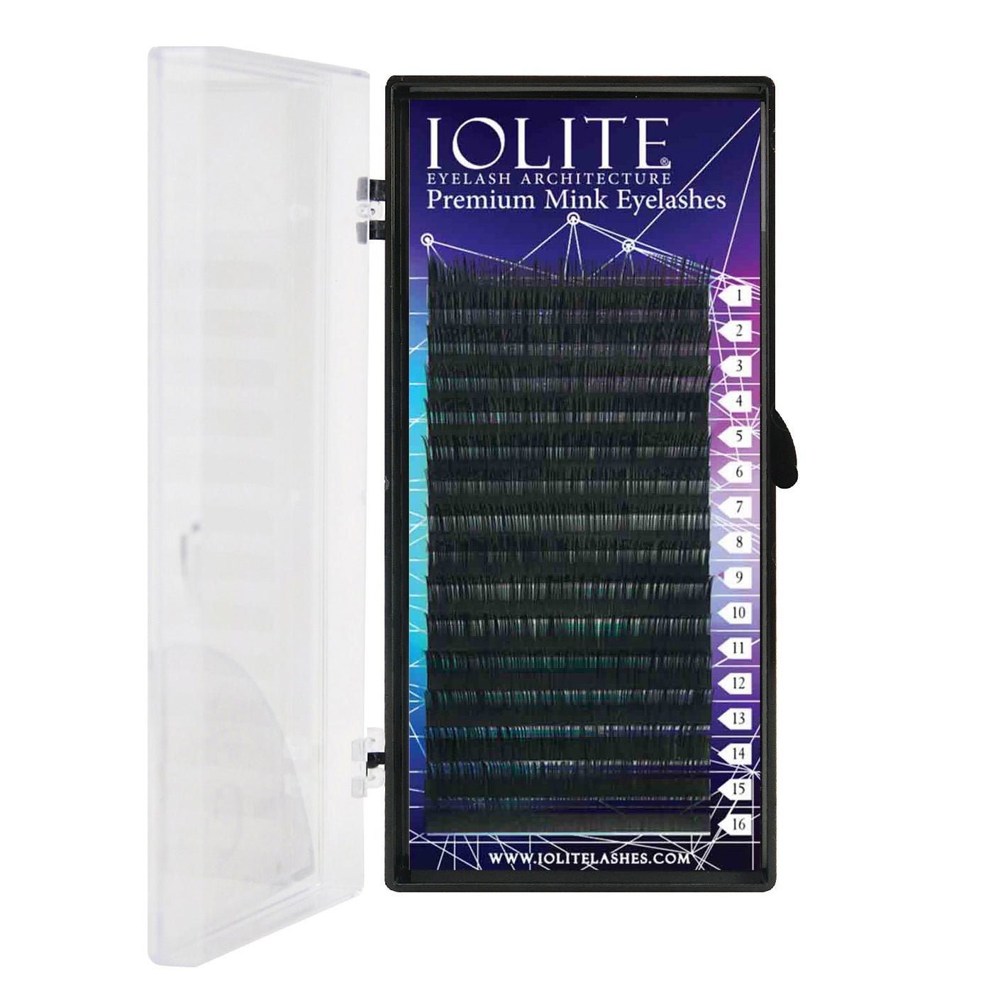 Iolite Premium Mink Eyelashes – Soft, Lightweight & Natural Look Lash Extensions for Professional Use (D Curl) Thickness 0.18mm - 9MM