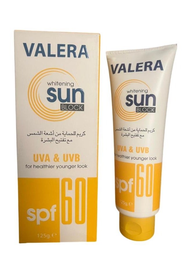 Sunblock SPF 60 Moisturizing Whitening Sunscreen Cream for Dark Skin 125 g