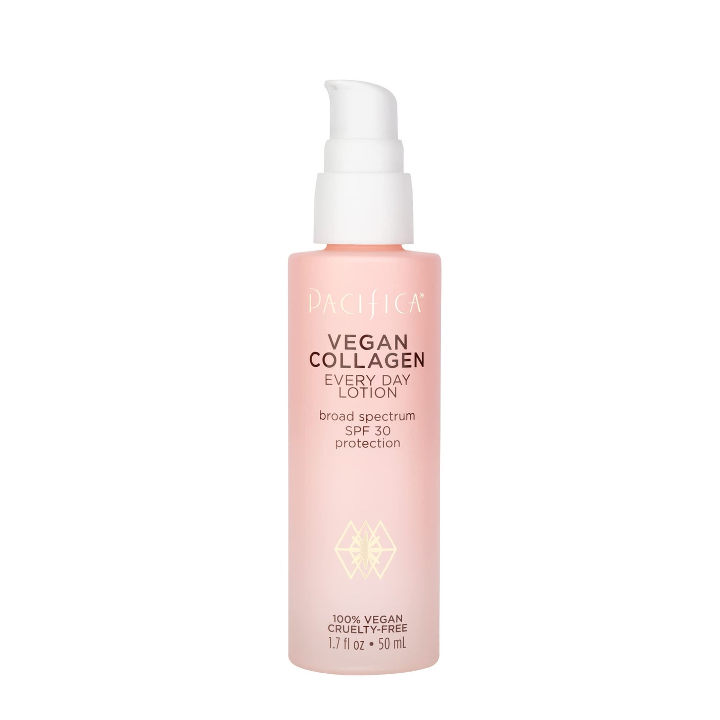 Pacifica Beauty Vegan Collagen SPF 30 Broad Spectrum Sunscreen Every Day Face Lotion, UVA/UVB Protection for All Skin Types, Lightweight, Moisturizing & Hydrating, Cruelty Free, White, 1.7 Fl Oz