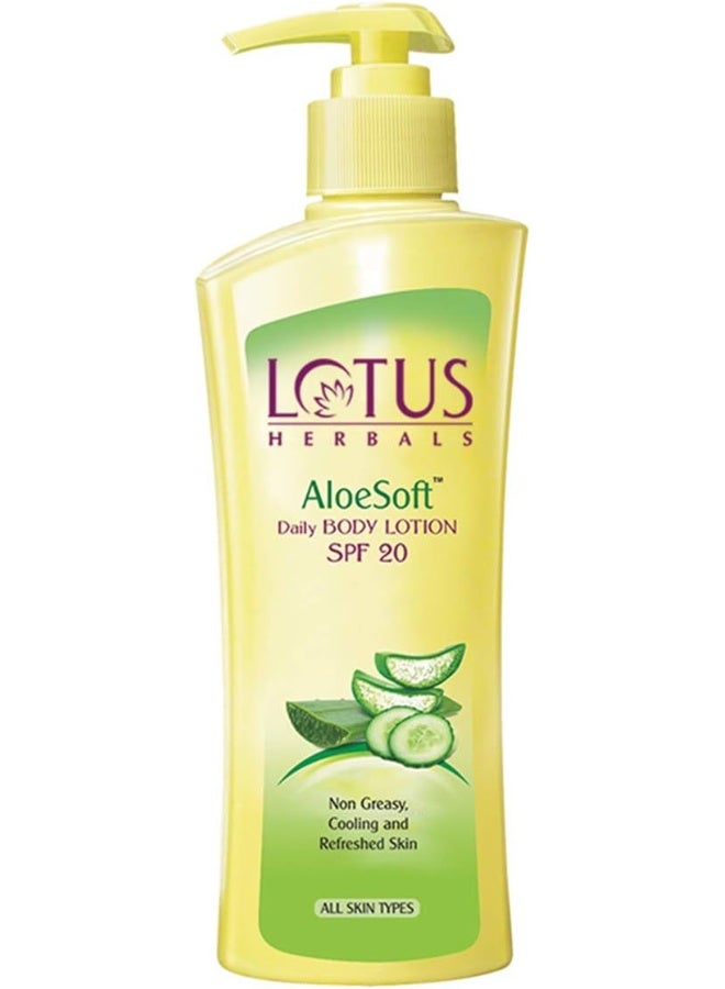 Aloesoft Daily Body Lotion Spf 20, White