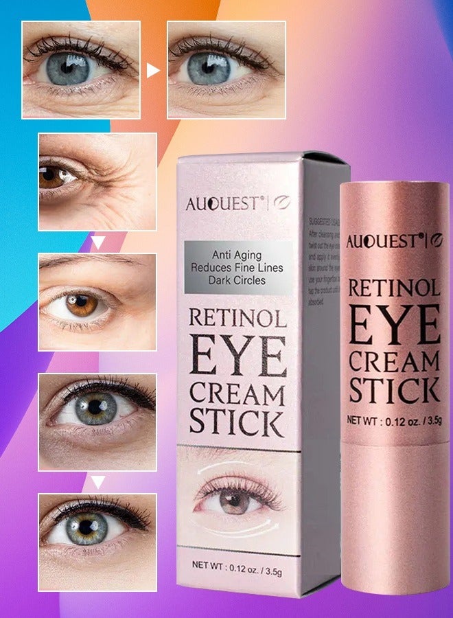 Retinol Eye Stick Anti Wrinkle Eye Cream for Puffy Eyes Dark Circles Eye Bags Crows Feet Wrinkles Reduces Wrinkles Saggy Skin Puffy Eyes