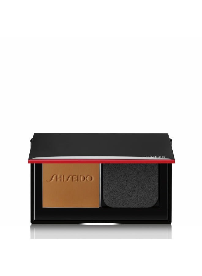 Synchro Skin Self-Refreshing Custom Finish Powder Foundation - 24-Hour Sheer-to-Medium Buildable Coverage with Shine Control - Smudge Proof & Non-Comedogenic - Amber 440