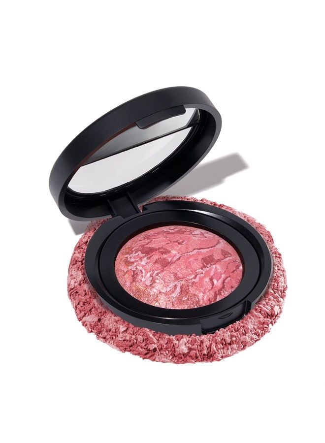 Baked Blush-n-Brighten Marbleized Blush- Tropic Hues Creamy Lightweight Satin Finish