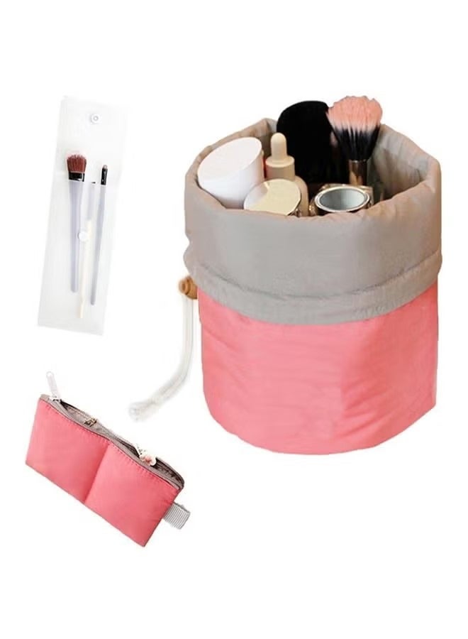 Waterproof Makeup Cosmetic Storage Bag Red/Grey