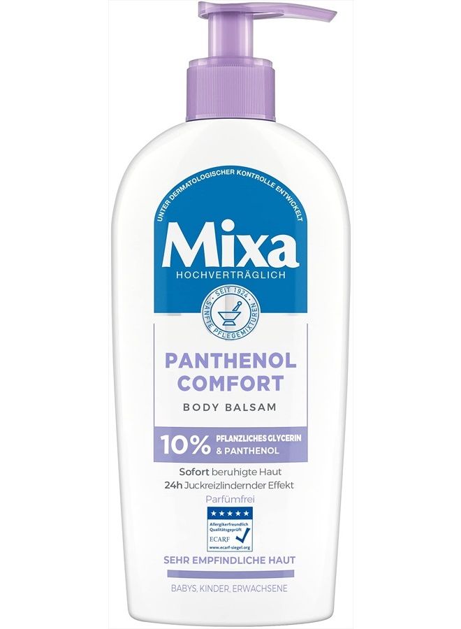 Panthenol Comfort Body Balm Itch Relief and Soothing Balm with Panthenol and Vegetable Glycerine for Sensitive Skin 250ml