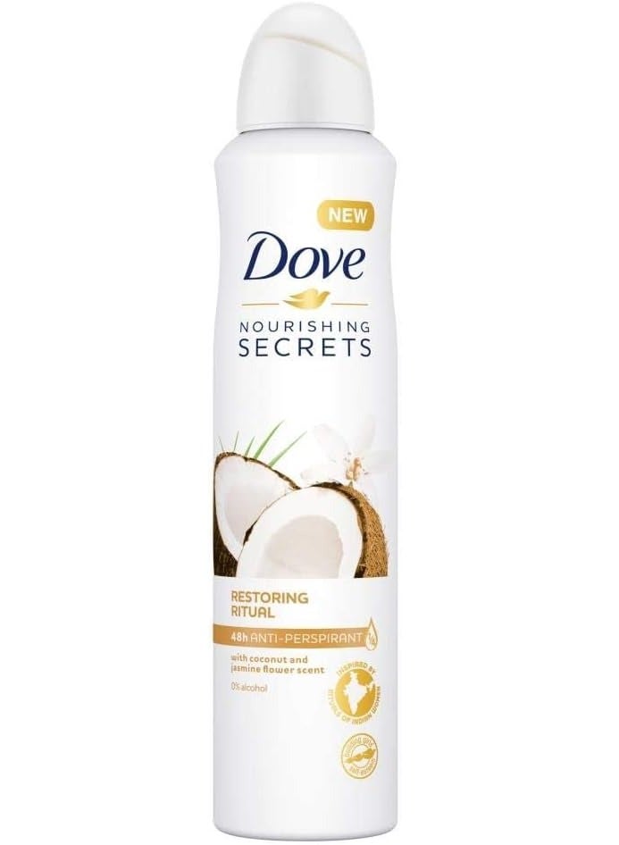 Dove Nourishing Secrets Coconut & Jasmine Flower Anti-perspirant Deodorant Aerosol, 250 ml