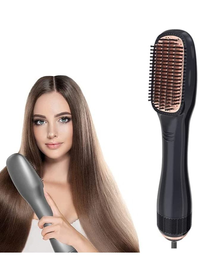 Hair Dryer Brush 3 in 1 Hot Air Brushes Blow Dryer Brush Hair Comb One Step Electric Hair Brushes Hair Straightener (gold)
