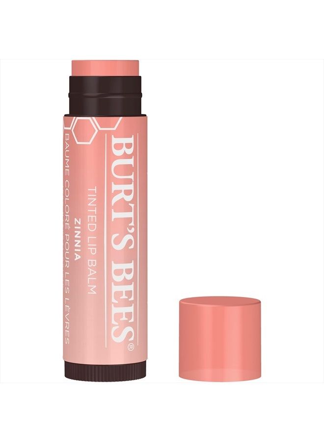 Lip Balm Easter Basket Stuffers, Tinted Moisturizing Lip Care Spring Gift for Women, for All Day Hydration & Dry Lips, 100% Natural, Zinnia (2 Pack)