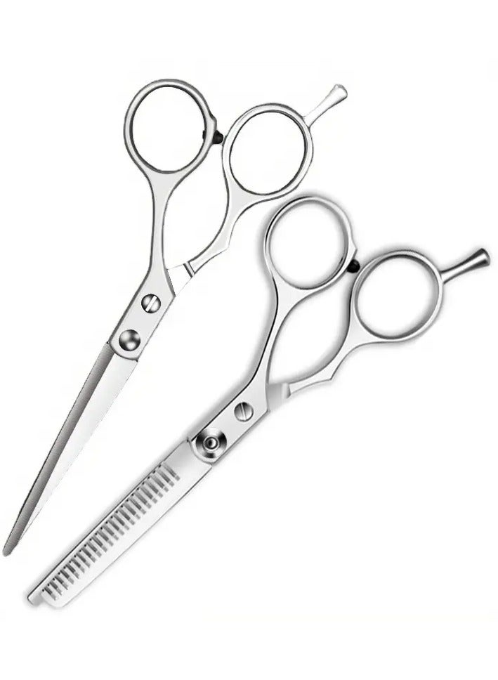 Premium Professional Hair Cutting Scissors - Sharp Toothed Straight Scissors for Home Hair Cuts