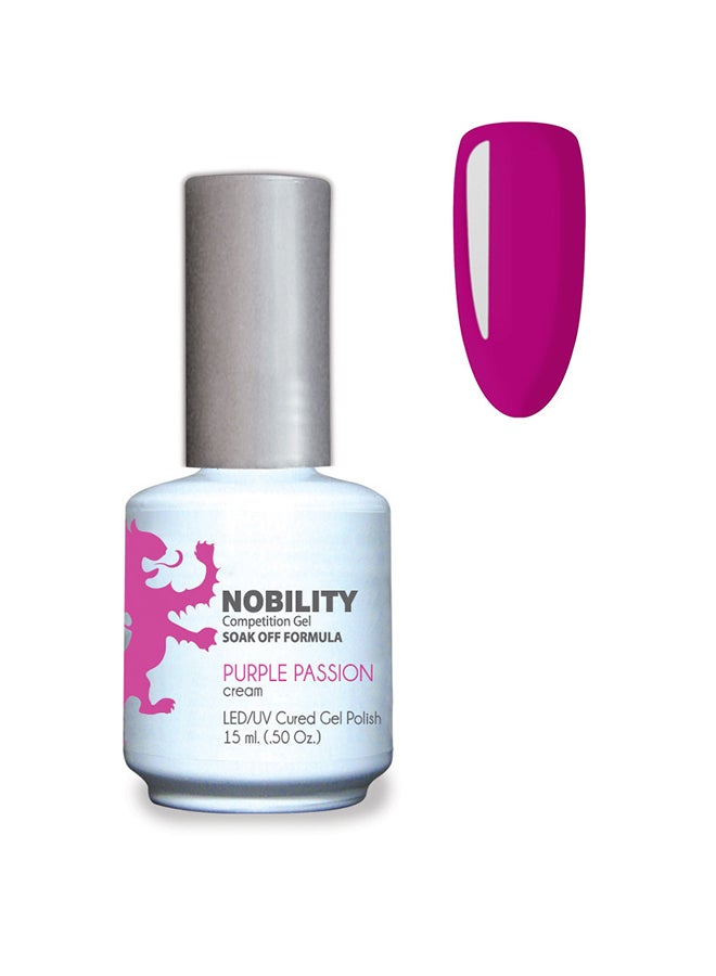 Gel Nail Polish 15 ml, Long Lasting, Chip Resistant, Requires Drying Under UV Led Lamp Purple Passion Nbgp54