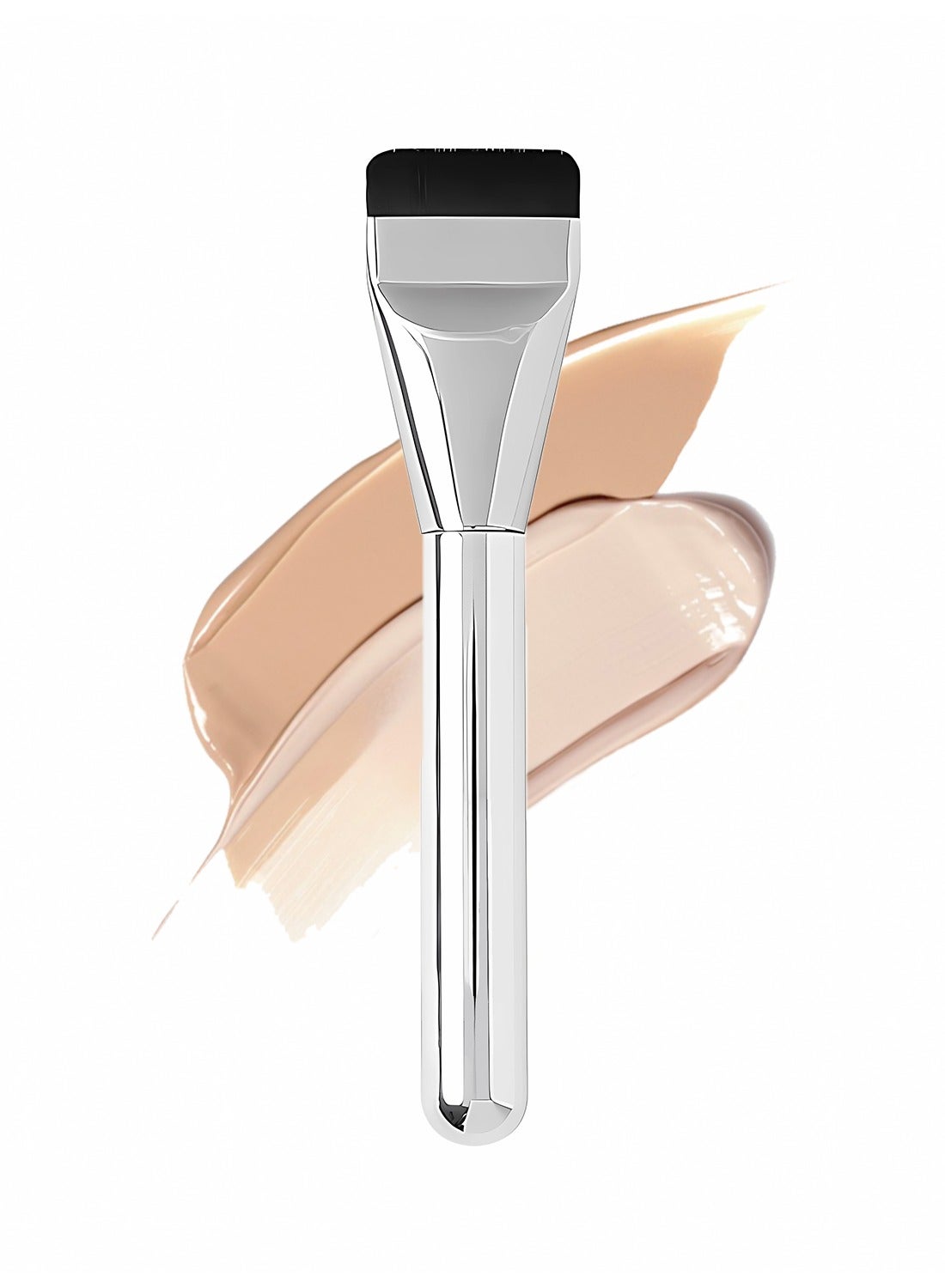 Flat Foundation Brush for Liquid Makeup,Ultra Thin Liquid Foundation Brush Premium Makeup Face Brush for Blending, Cream, Thin Foundation Brush Makeup Tool Face Foundation Flat Brush-silver
