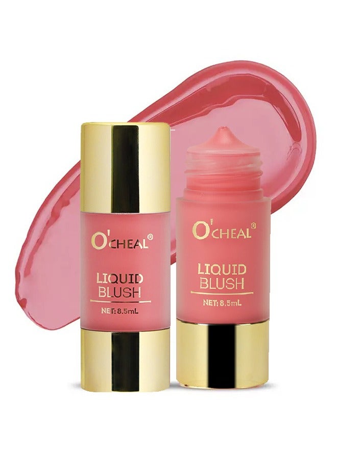 Liquid Blush, Natural Matte Velvet Finish, Soft Cream Liquid Face Blush For Cheeks, Skin Tint Blush Makeup, Long Lasting Lightweight Blendable Blush #03