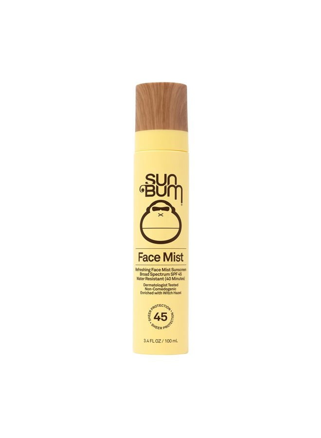 Original SPF 45 Sunscreen Mist - Broad Spectrum Moisturizing Facial Sunscreen Spray with Vitamin E - Hawaii 104 Act Compliant (Made without Octinoxate & Oxybenzone) - Travel Friendly - 3.4 oz