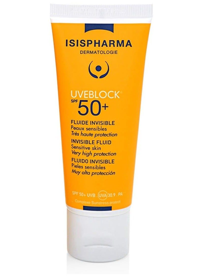 ISIS Pharma Uveblock SPF50+ Fluid Invisible (1+1) 40ml — High Protection Sunscreen for Sensitive Skin