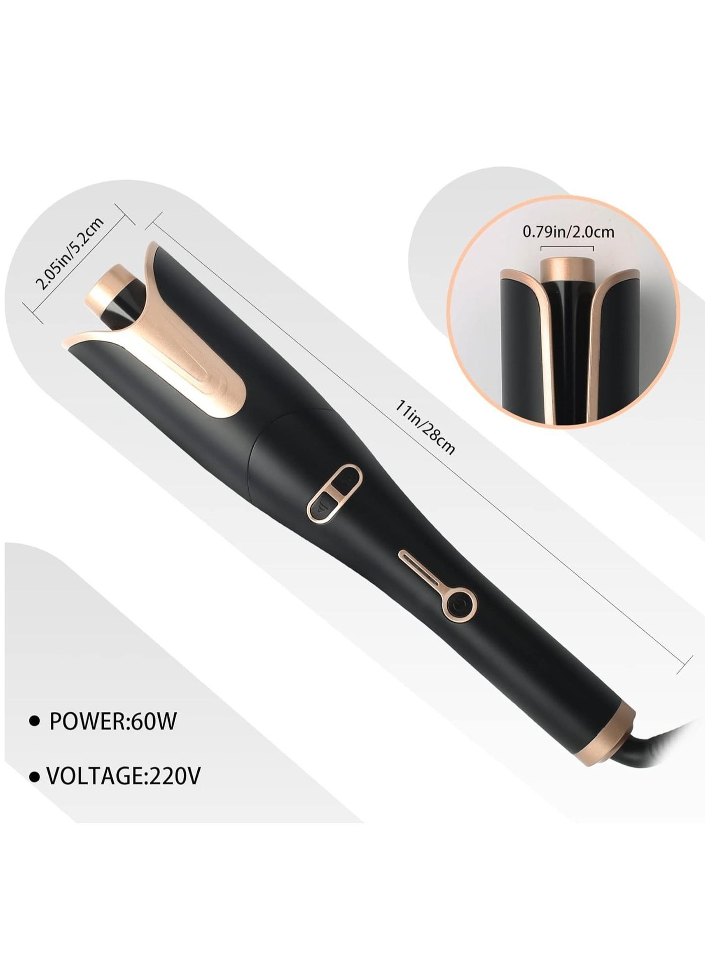 Automatic Ceramic Hair Curler for Curly Hair – 360° Rotation, Multi-Speed Settings, Ceramic Technology for Smooth & Long-Lasting Curls – Professional Curling Iron for Effortless, Salon-Quality Curls