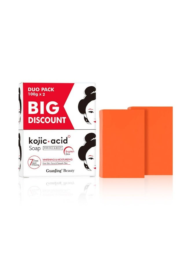 Kojic Acid Soap For Face And Body Whitening And Moisturizing 100g*2 Pcs