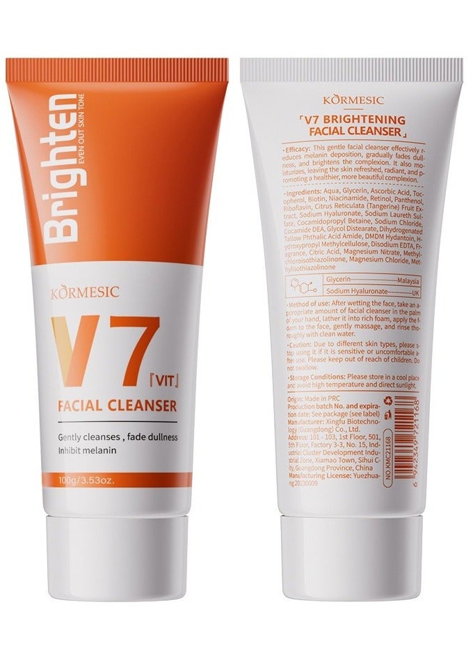 [Double Vitamin C System] 7-Type VC Essence + Brightening Cleanser 100g | Gentle Cleansing · Enhanced Radiance