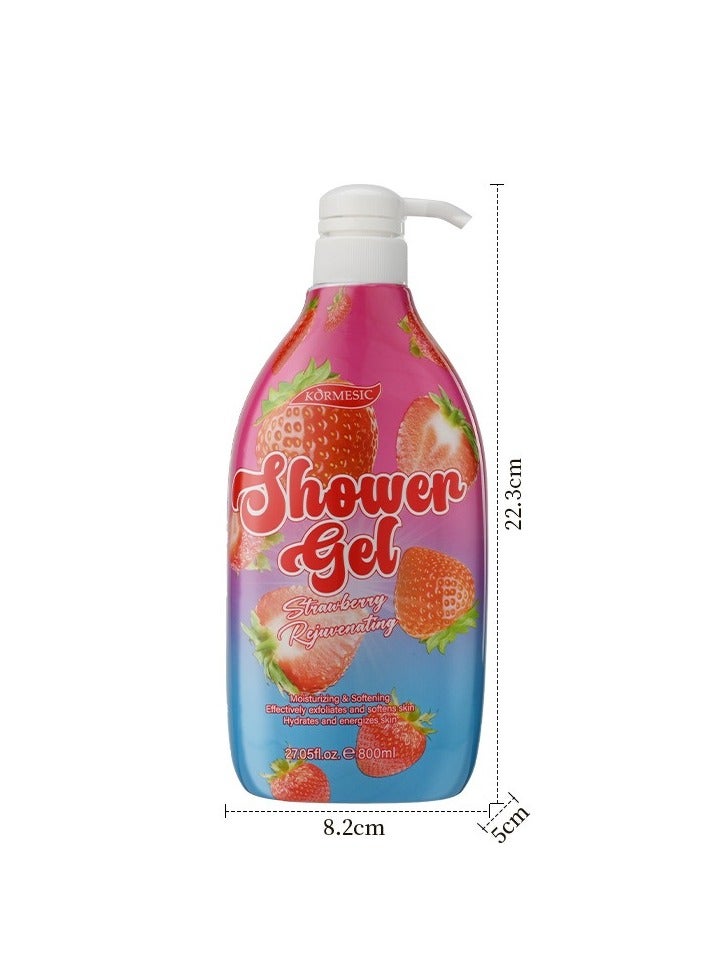 Strawberry Body Wash 800ml - Sweet & Hydrating