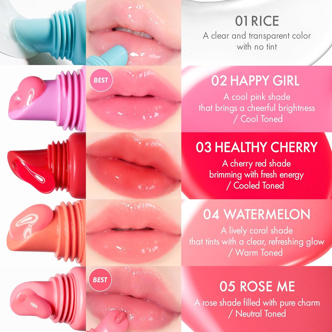 AMUSE Care Tint Lip Balm Keyring - Watermelon - image 4