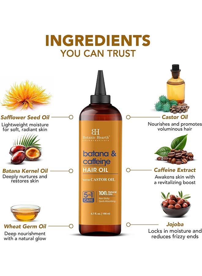 Batana And Caffeine Hair Oil, 198Ml, Revitalizing And Strengthening Hair Treatment For Fuller, Healthier Looking Hair, Paraben-Free, Suitable For All Hair Types - image 4