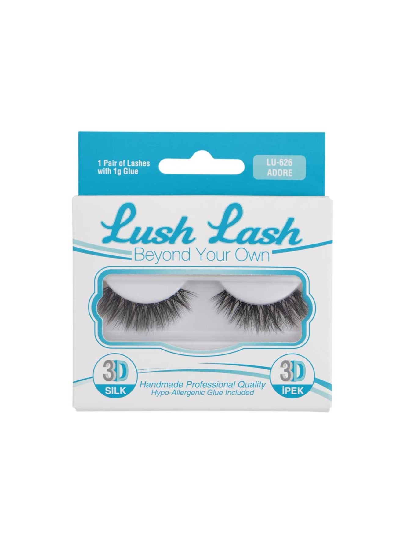 Lush Lash LU-626 False Eyelashes Adore 3D Silk