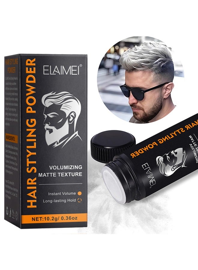 Hair Styling Powder- Volumizing Matte Texture, Instant Volume, Long-lasting Hold, Natural & Safe Hair Styling Powder,Oil-Control,Mild Odorless and Easy to Clean, Unisex 10.2g