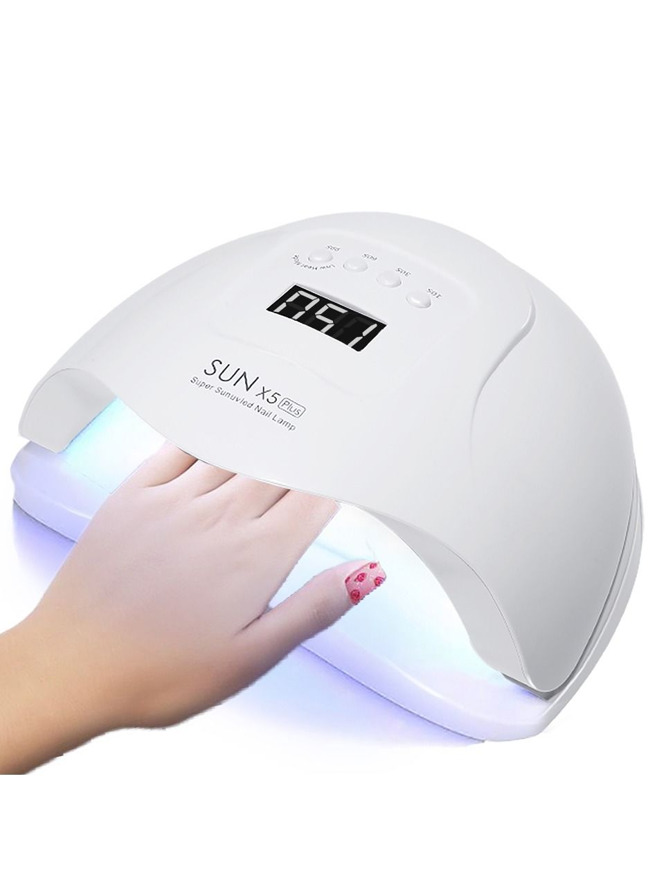 Professional Gel Polish Led Nail Drying Lamp,Nail Dryer Sun X5 PlUS 54W Uv Led Nail Lamp For Professional Manicure Salon,Nails, Polish, Curing, Manicure, Pedicure,Nail Arts Tools, White