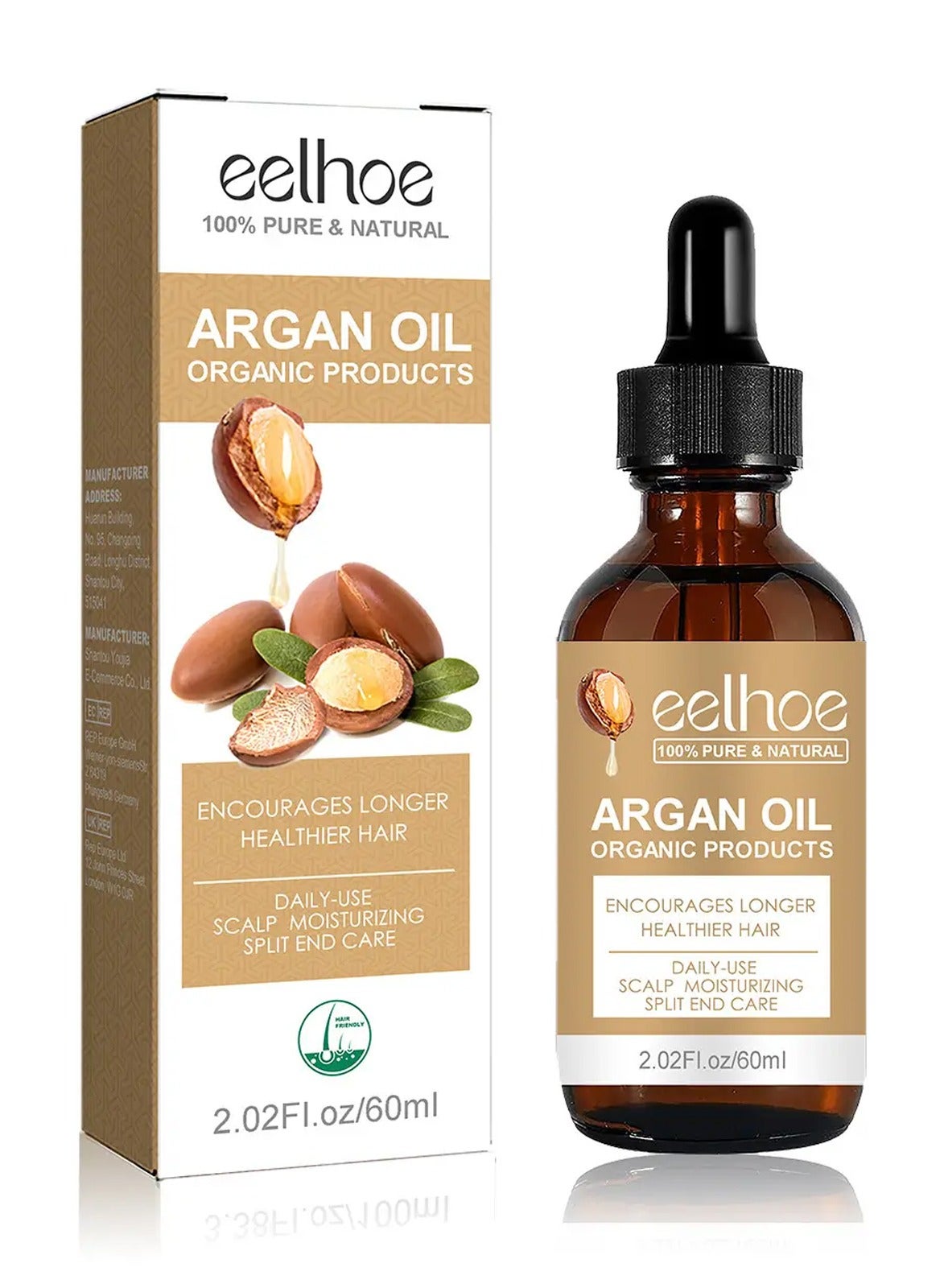 Argan oil hair serum prevents hair loss, softens hair ends, nourishes hair, massages and cares for the scalp
